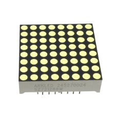 【SZ721288W/64】8x8 ドットマトリクスLED(White/本体 32x32x8.0mm/Cathode)