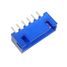【WAFER-XH254Z-6AL】2.54mmピッチコネクター/ベース型 6極/青色
