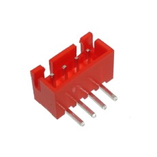 【WAFER-XH254WZ-4AH】2.54mmピッチコネクター/Lベース型 4極/赤色