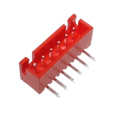 【WAFER-XH254WZ-6AH】2.54mmピッチコネクター/Lベース型 6極/赤色