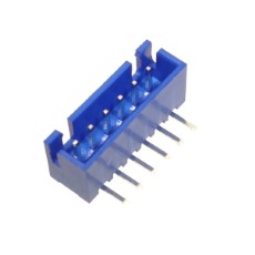 【WAFER-XH254WZ-6AL】2.54mmピッチコネクター/Lベース型 6極/青色