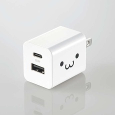 【MPA-AC12020WF】AC充電器/USB充電器/スマホ/タブレット用/USB PD対応/20W/USB-C/USB-A/スイングプラグ/しろちゃん