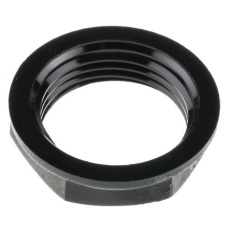 【127-417】ケーブルグランドロックナット、黒、材質:6ナイロン、ネジ径:M20