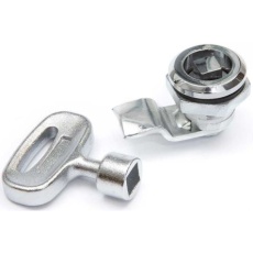 【188-875】シリンダー錠、キャビネット キーシリンダ カムロック 銀