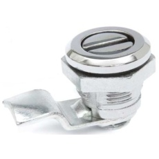 【188-877】シリンダー錠、キャビネット キーシリンダ カムロック 銀