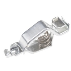 【205-403】わに口クリップ、25A、19mm、亜鉛めっき - スチール、グレー(10個入り)