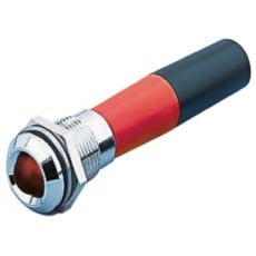 【208-756】パイロットランプ、12V ac/dc、赤、実装ホールサイズ:12mm