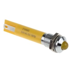 【210-585】パイロットランプ 24V ac 黄 実装ホールサイズ:8mm