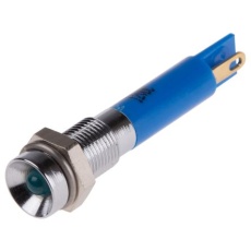 【211-291】パイロットランプ、12V dc、青、実装ホールサイズ:6mm