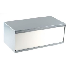 【232-282】ケース 電子機器用 406 x 197 x 159mm 冷間圧延鋼 グレー