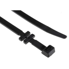【233-196】結束バンド 320mm x 7.6 mm 黒 ナイロン 66 100 個入り(100個入り)