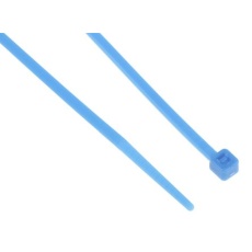 【233-241】結束バンド、165mm x 2.5 mm、青、ナイロン 66、100 個入り(100個入り)