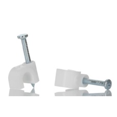 【233-516】ケーブルクリップ (配線クリップ)、3.5mm x 5 mm 5.9mm(100個入り)