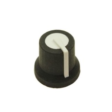 【302-673】ノブ、6mm、D字型軸 直径:16.2mm