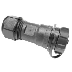 【304-571】メス 産業用丸形コネクタ、10極、SY17、インライン