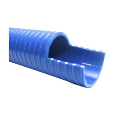 【336-802】フレキシブルチューブ、内径:76mm、PVC、青、5m