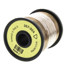 【357-924】エナメル シングルコア 銅線、30 AWG、0.22mm、1300m