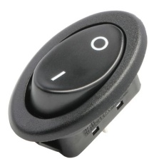 【419-823】ロッカースイッチ、ラッチ、SPST、125V、10 A @ 125 V ac、照光無し、パネルマウント