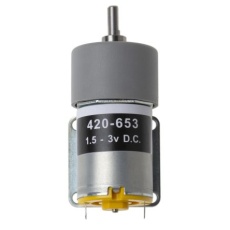 【420-653】ブラシ付きギア DCギヤードモータ 3 V dc 12 Ncm 29 rpm