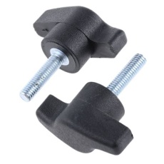 【478-488】つまみノブ ウィング、M5 直径:35mm 黒