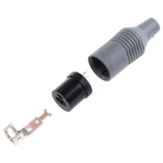 【478-611】DINソケット、メス、はんだ、ケーブルマウント