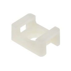 【666-739】ケーブルタイマウント 、白、長さ 23mm、幅 16 mm(250個入り)