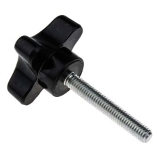 【686-626】つまみノブ 4-Arm、M6 直径:38mm 黒