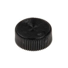 【771-651】つまみノブ ローレット加工、M3 直径:10mm 黒
