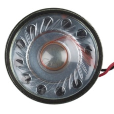 【117-6045】圧電型サウンダー 8Ω、定格出力:1W 50 (Dia.) x 7.6mm