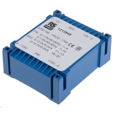 【121-3849】基板実装用トランス 一次側:115 → 230V ac 二次側:2 x 12V ac 定格電力:10VA 出力数:2