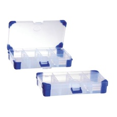 【124-6590】パーツケース 高さ:30mm 区画数:12、奥行:200mm