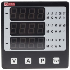 【136-5381】デジタルパネルメータ、LED、4