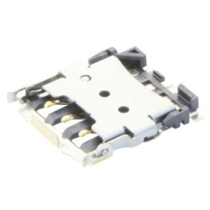 【SCZW-7SA-1K(HF)】JST、メモリカードコネクタ、スマートカード 6 極、オス  SCZW 反転式カバー