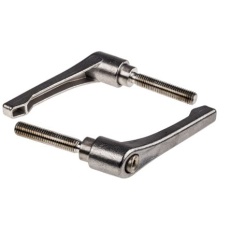 【144-3616】クランプレバー M10 ステンレススチール(2個入り)