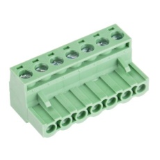 【144-4061】基板用端子台、5.08mmピッチ 、1列、7極、緑