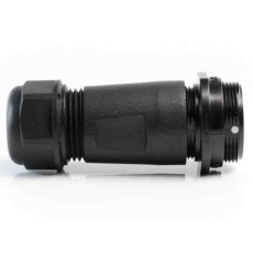 【144-4195】メス 丸型コネクタ、12極、スタンダード、ケーブルマウント