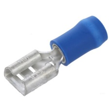 【FVDDF2-250A】JST メス スペードコネクタ、レセプタクル タイプ: 1mm2 → 2.6mm2 16AWG → 14AWG、青(1000個入り)