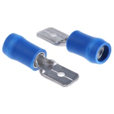 【FVDDM2-250(PA)】JST オス スペードコネクタ、タブ タイプ: 1mm2 → 2.6mm2 16AWG → 14AWG、青(1000個入り)