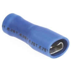【FLVDDF2-187A-5】JST メス スペードコネクタ、レセプタクル タイプ: 1mm2 → 2.6mm2 16AWG → 14AWG、青(1000個入り)