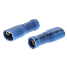 【FLVDDF2-187A-8】JST メス スペードコネクタ、レセプタクル タイプ: 1mm2 → 2.6mm2 16AWG → 14AWG、青(1000個入り)