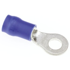 【N2-M4】JST リングターミナル、16AWG - 14AWG、内径:4.3mm、4mm、青