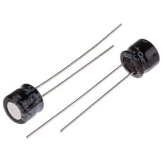 【170-1022】220μF、6.3V dc コンデンサ、ラジアル、スルーホール ±20%、-40℃～105℃