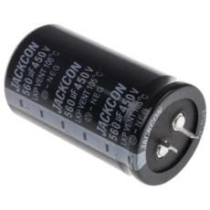 【170-1032】560μF、450V dc コンデンサ、スナップイン ±20%、-25℃～105℃