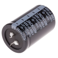 【170-1034】680μF、400V dc コンデンサ、スナップイン ±20%、-25℃～105℃