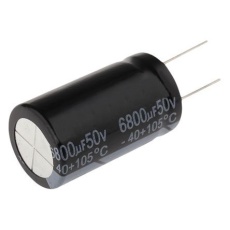 【173-0285】6800μF、50V dc コンデンサ、ラジアル、スルーホール ±20%、-40℃～105℃