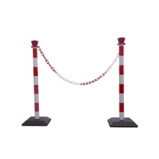 【174-5924】ポスト バリアポスト 赤、白