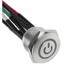 【175-9635】押しボタンスイッチ、モーメンタリ、SPST、2 A、16mm パネルマウント、IP67