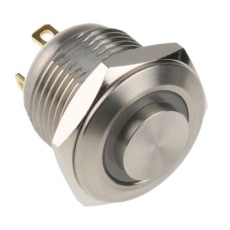 【175-9640】押しボタンスイッチ、モーメンタリ、SPST、2 A、16mm パネルマウント、IP67