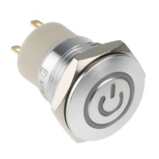 【175-9767】押しボタンスイッチ、ラッチ、SPST、2 A、16mm パネルマウント、IP67