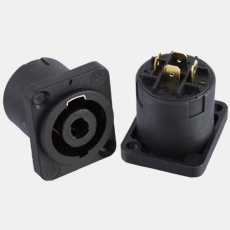 【176-3389】ラウドスピーカーコネクタ、4極、オス、ストレート